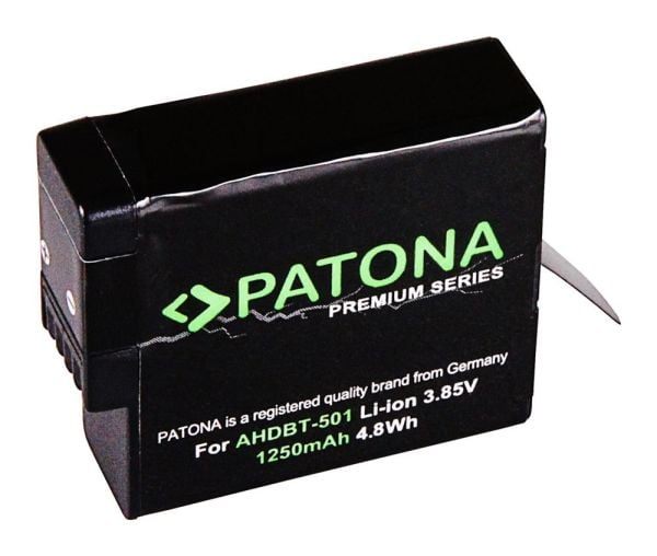 PATONA 1268 Premium Battery Go Pro Hero5 1250mAh