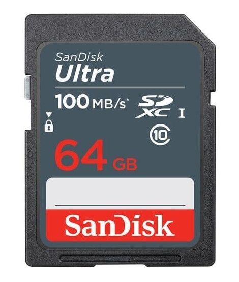 SanDisk Ultra 64GB V10 SDHC Hafıza Kartı 100MB/sn