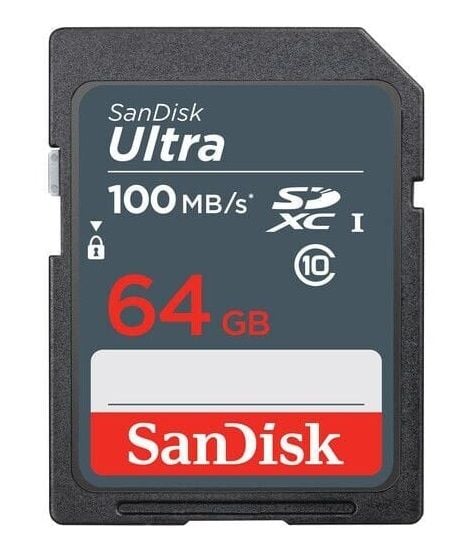SanDisk Ultra 64GB V10 SDHC Hafıza Kartı 100MB/sn