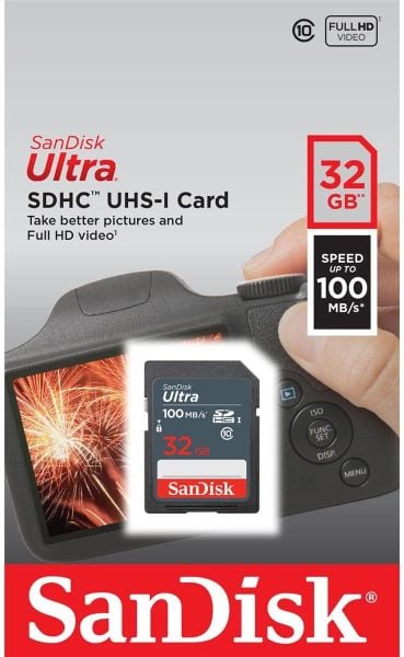 SanDisk Ultra 32GB V10 SDHC Hafıza Kartı 100MB/sn