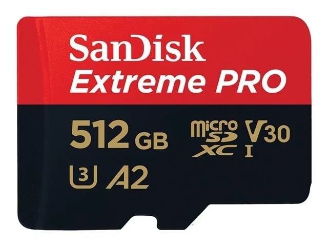 SanDisk 512GB V30  MicroSDXC Extreme Pro UHS-I A2  Adaptörlü Hafıza Kartı 200/140MB/s