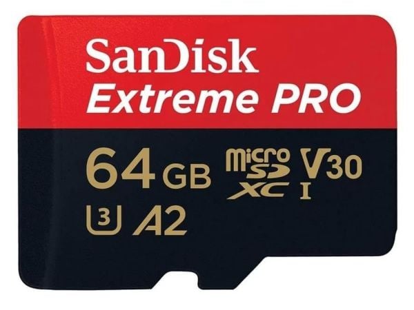 SanDisk 64GB V30  MicroSDXC Extreme Pro UHS-I A2  Adaptörlü Hafıza Kartı 200/140MB/s