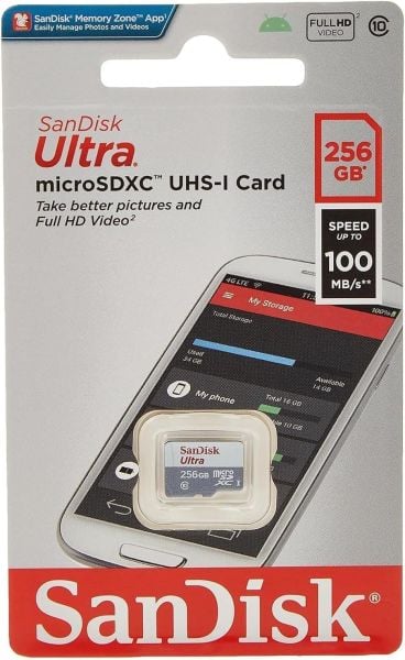 SanDisk 256GB V10 Ultra MicroSDXC  100MB/s UHS-I Hafıza Kartı