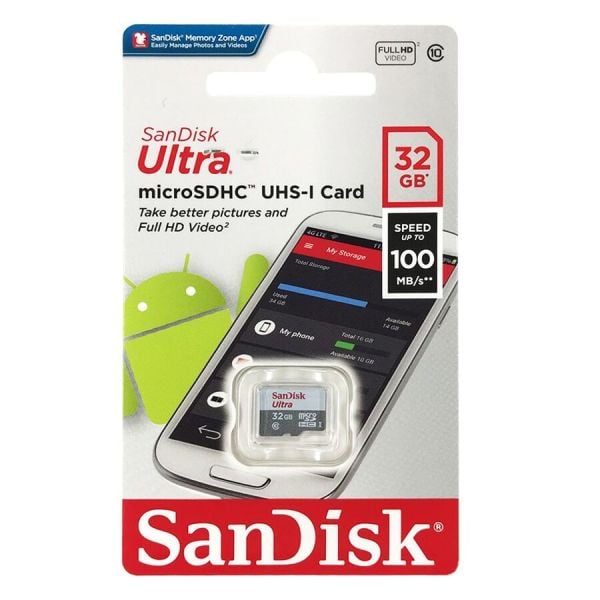 SanDisk 32GB V10 Ultra MicroSDXC 100MB/s UHS-I Hafıza Kartı
