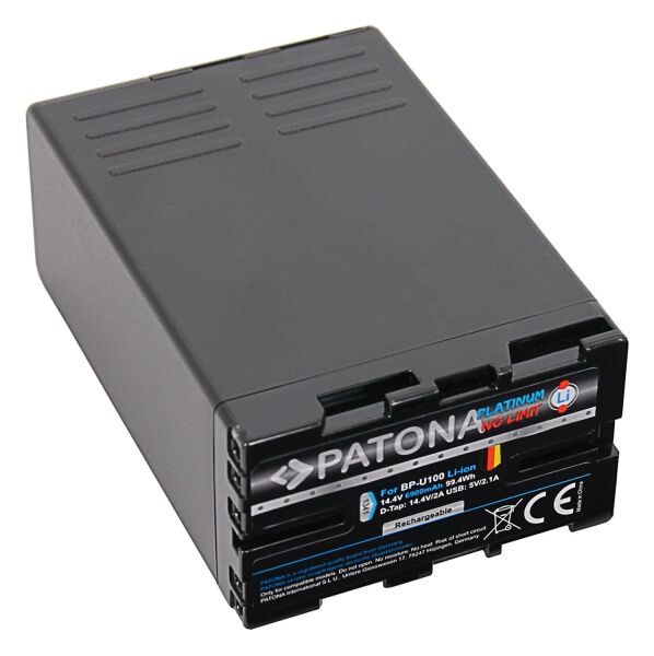 Patona 1341 Platinum Batarya Sony BP-U100 with 2x D-TAP