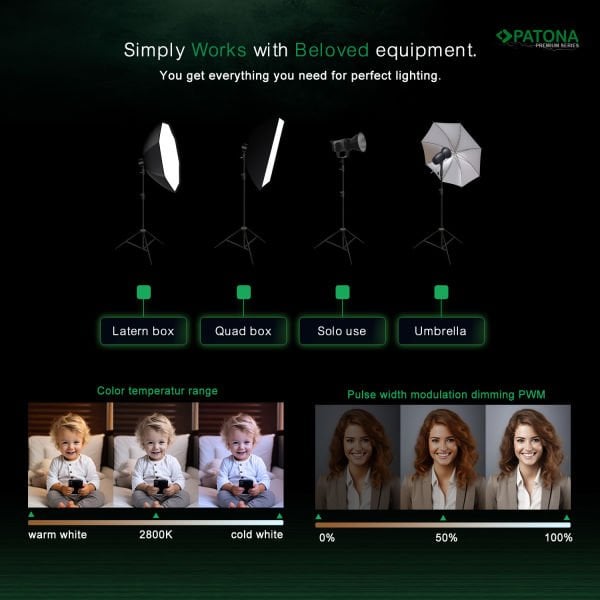 PATONA 4281 COB-200 Bi Color APRC Video Işığı