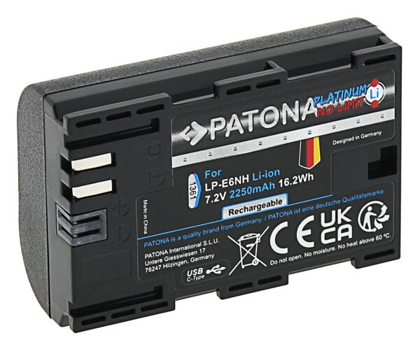 Patona 1361 Platinum Usb-C Girişli Batarya Canon LP-E6NH
