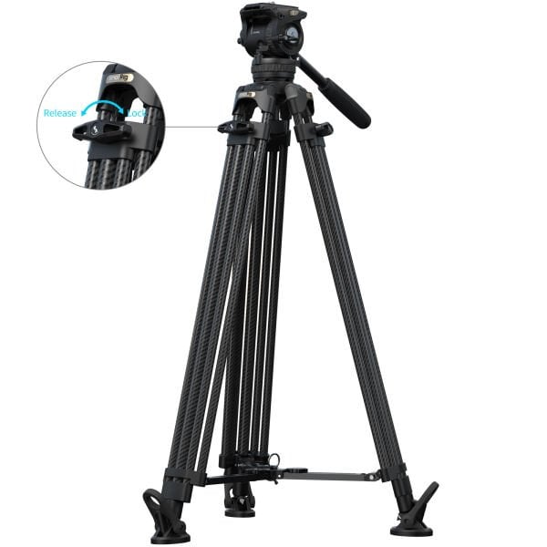 SmallRig 5580 FSD16 FreeSpeed ​​Ağır Hizmet Tipi Karbon Fiber Tripod