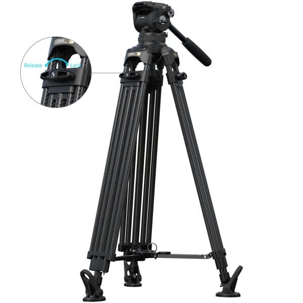 SmallRig 5578 FSD18 FreeSpeed ​​Ağır Hizmet Tipi Karbon Fiber Tripod