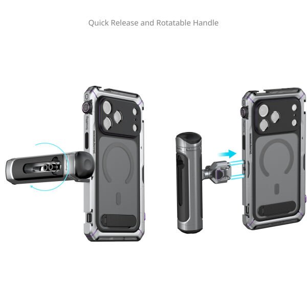 SmallRig 5584 Megatron Edition iPhone 17 Pro Max  için Çift El Tipi Mobil Cihaz Kiti
