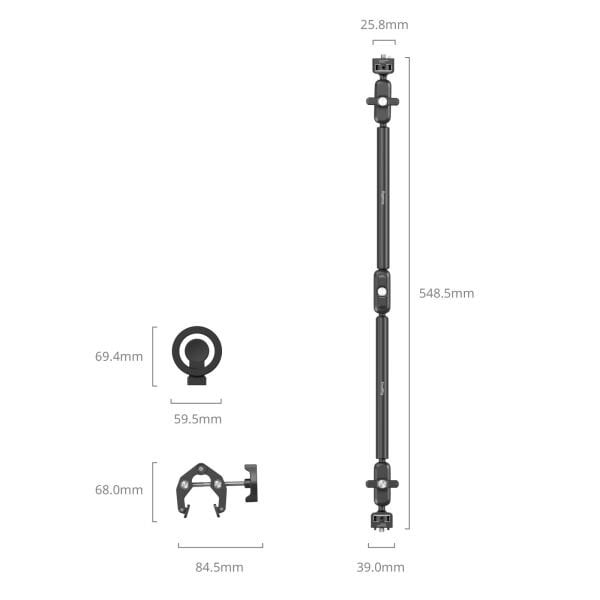 SmallRig 5626 Masaüstü Sihirli Kol Yengeç Şeklinde Kelepçe Kiti (MagSafe Uyumlu Sürüm)