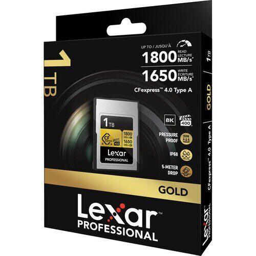 Lexar 1TB Professional Gold CFexpress 4.0 Type A Hafıza Kartı