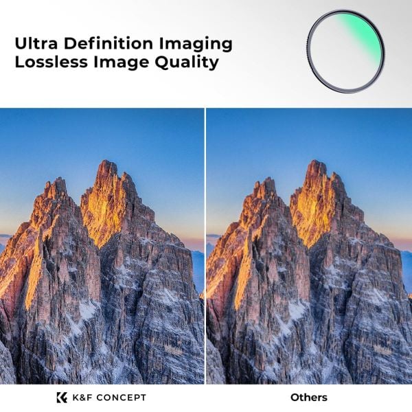 K&F Concept 77mm NANO-X MC-UV 28 Çok Katmanlı Kaplamaya sahip  Koruma Filtresi 8K Ultra HD