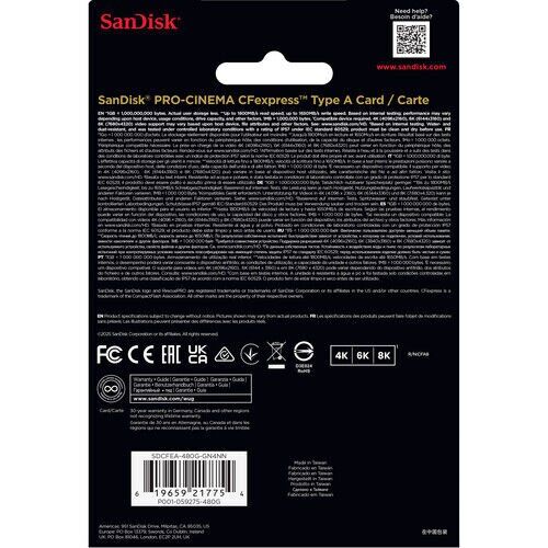 SanDisk 480GB PRO-CINEMA CFexpress™ Tip A Hafıza Kartı