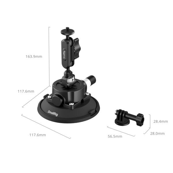 SmallRig 5855 4.5'' Vantuz Aksiyon Kamerası Montaj Aparatı