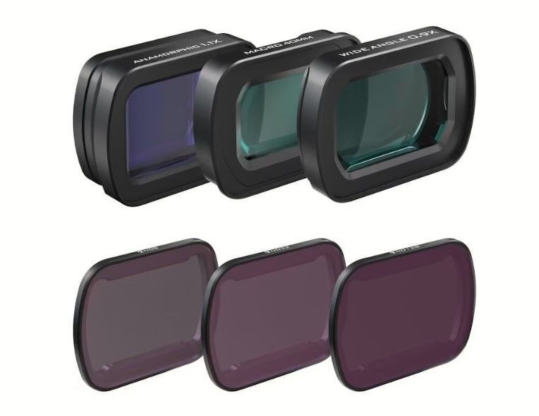 DJI OSMO POCKET 3 - LENS & ND FILTERS KIT MACRO, WIDE-ANGLE ANAMORPHIC LENSES & ND8/32/128 FILTERS