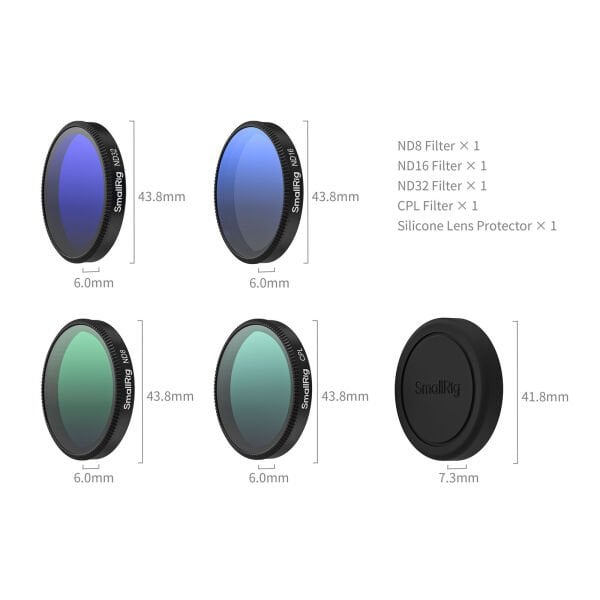 SmallRig 5895 DJI Osmo Action 6  için ND Filtre Kiti
