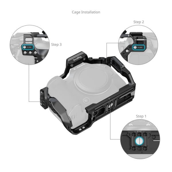 SmallRig 5954 ''HawkLock'' Hızlı Çıkarma  Canon EOS R6 Mark III / R6 Mark II için Kafes