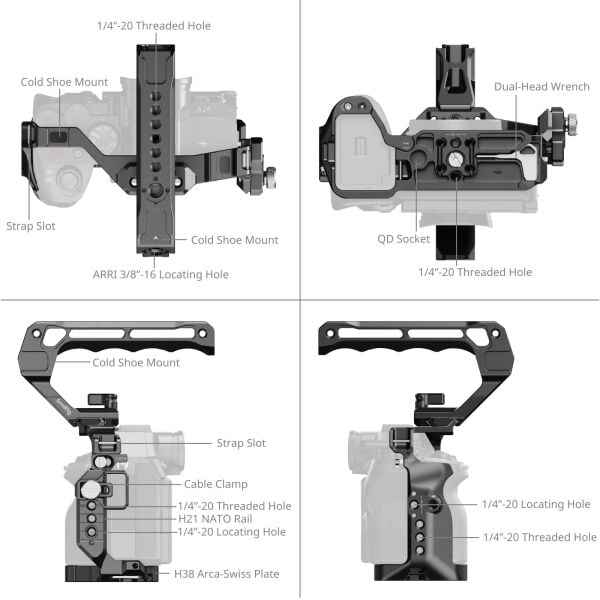 SmallRig 6025 Sony Alpha 7 V / 7R V / 7 IV  için  Kafes Kiti