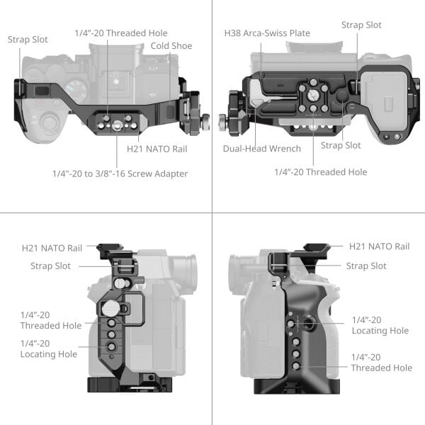 SmallRig 6028 Gelişmiş ''HawkLock'' Kafes Kiti Sony Alpha 7 V / 7R V / 7 IV  için
