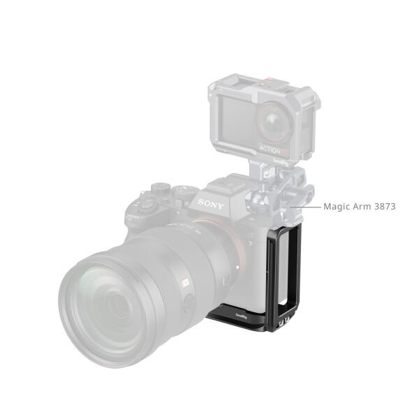 SmallRig 6034 Sony Alpha 7 V / 7R V / 7 IV  için AirTag Yuvalı L Şekilli Montaj Plakası