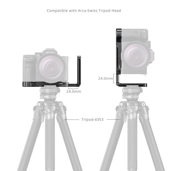 SmallRig 6034 Sony Alpha 7 V / 7R V / 7 IV  için AirTag Yuvalı L Şekilli Montaj Plakası