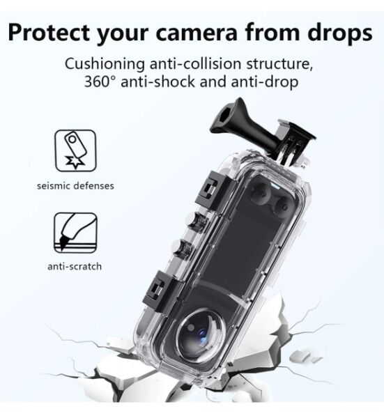 Oem Mark Insta 360 X4 Uyumlu Su Geçirmez Kılıf