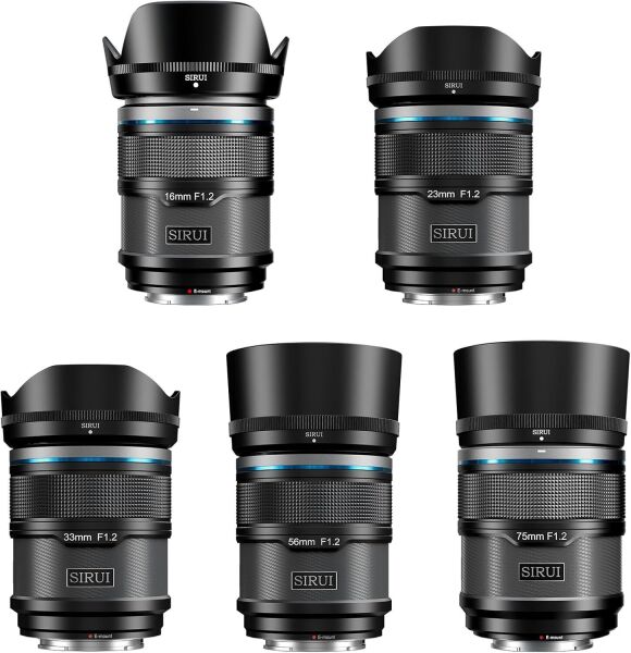 Sirui Sniper F1.2 APS-C Autofocus Fujifilm X Mount 5'li Lens Kiti (Siyah)