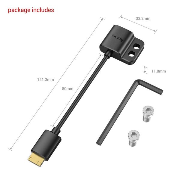SmallRig 3020 Ultra İnce 4K Adaptör Kablosu (C - A)