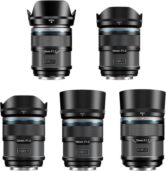 Sirui Sniper F1.2 APS-C Autofocus Sony E Mount 5'li Lens Kiti (Siyah)