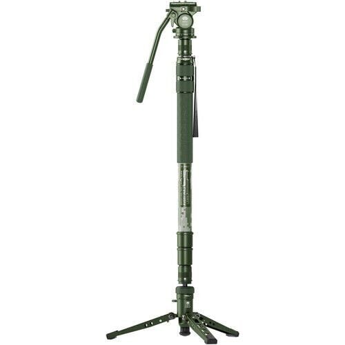 Sirui CVM-145P+CT5X 3 Kademeli Carbon Fiber Monopod Kit (Kobalt Yeşil)