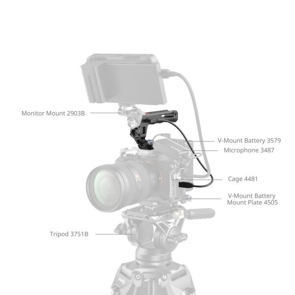 SmallRig 4927 Üst Tutma Kolu ve Geri Tetik Mekanizması (ARRI Yerleştirme Vidası)
