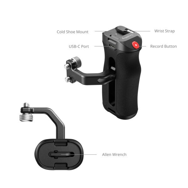 SmallRig 4928 Yan Tutamağı ve Geri Tetik Mekanizması (1/4''-20 Vida)