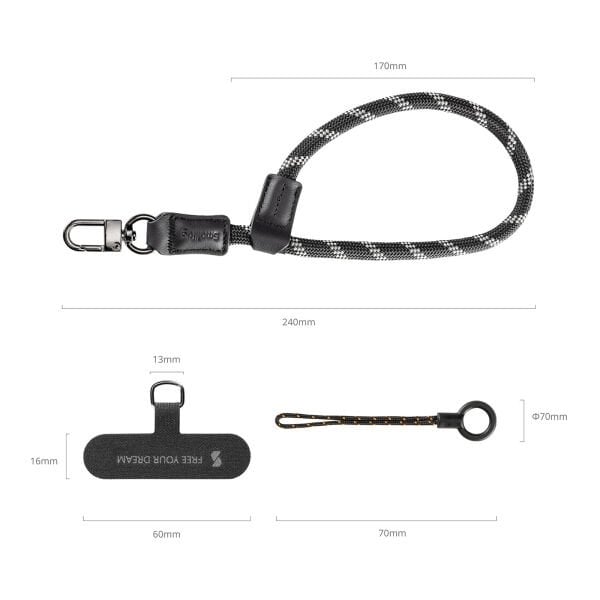 SmallRig 4990 FilMov Telefon Bileklik Kayışı (Siyah)