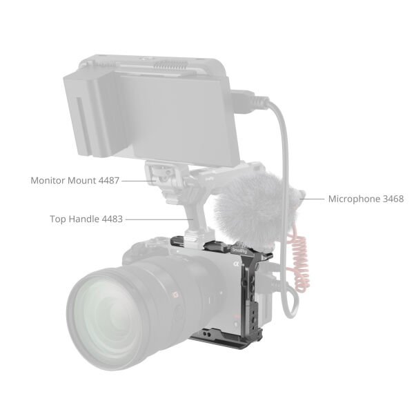 SmallRig 4772 Sony FX3 / FX3A / FX30 için  ''HawkLock'' Hızlı Çıkarma Yarım Kafesi