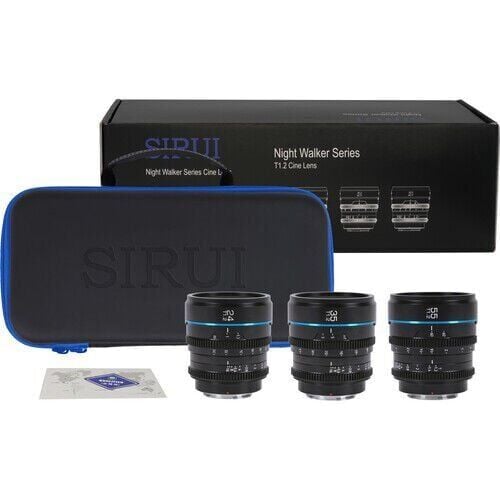 Sirui Night Walker T1.2 S35 Fujifilm X Mount Cine Prime 3'lü Lens Kit