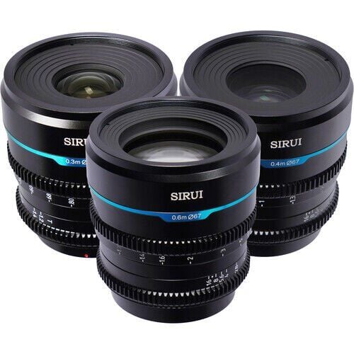 Sirui Night Walker T1.2 S35 Sony E Mount Cine Prime 3'lü Lens Kit