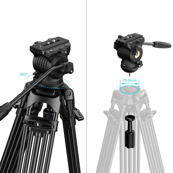SmallRig 5442  FSD14 FreeSpeed Alüminyum Alaşımlı Video Tripod