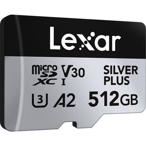 Lexar 512GB Professional SILVER PLUS UHS-I microSDXC Hafıza Kartı SD Adaptörlü