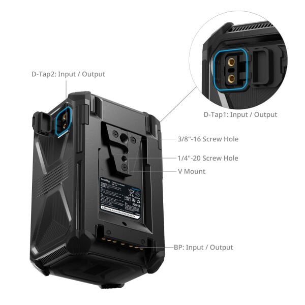 SmallRig 4984 X99 X-Touch Smart Üçlü Korumalı 1,5 m  Düşmeye Dayanıklı IP54 Su Geçirmez / Toz Geçirmez) V-Mount Batarya