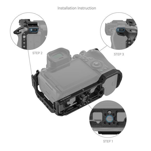 SmallRig 4161 Black Mamba Canon EOS R6 Mark II / R6 Mark III  için Kafes