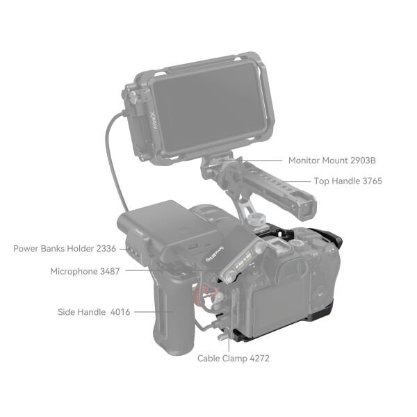 SmallRig 4161 Black Mamba Canon EOS R6 Mark II / R6 Mark III  için Kafes
