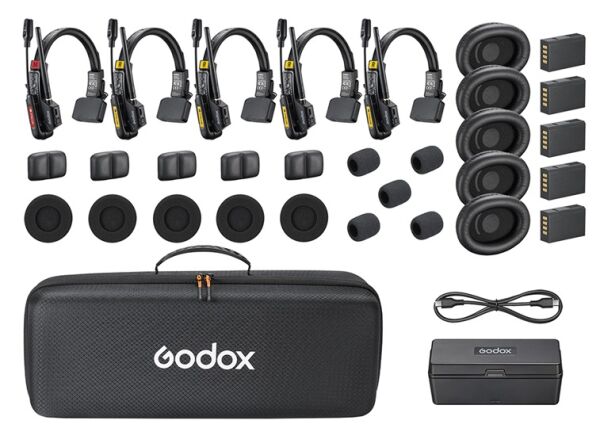 Godox Skytalk Air 5S Kablosuz Duplex Intercom Sistemi (5 Kullanıcı)