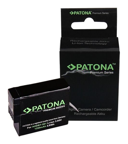 Patona 1268 Premium Batarya GoPro Hero 5 Black AABAT-001 AHDBT-501 Hero 6 Hero 7