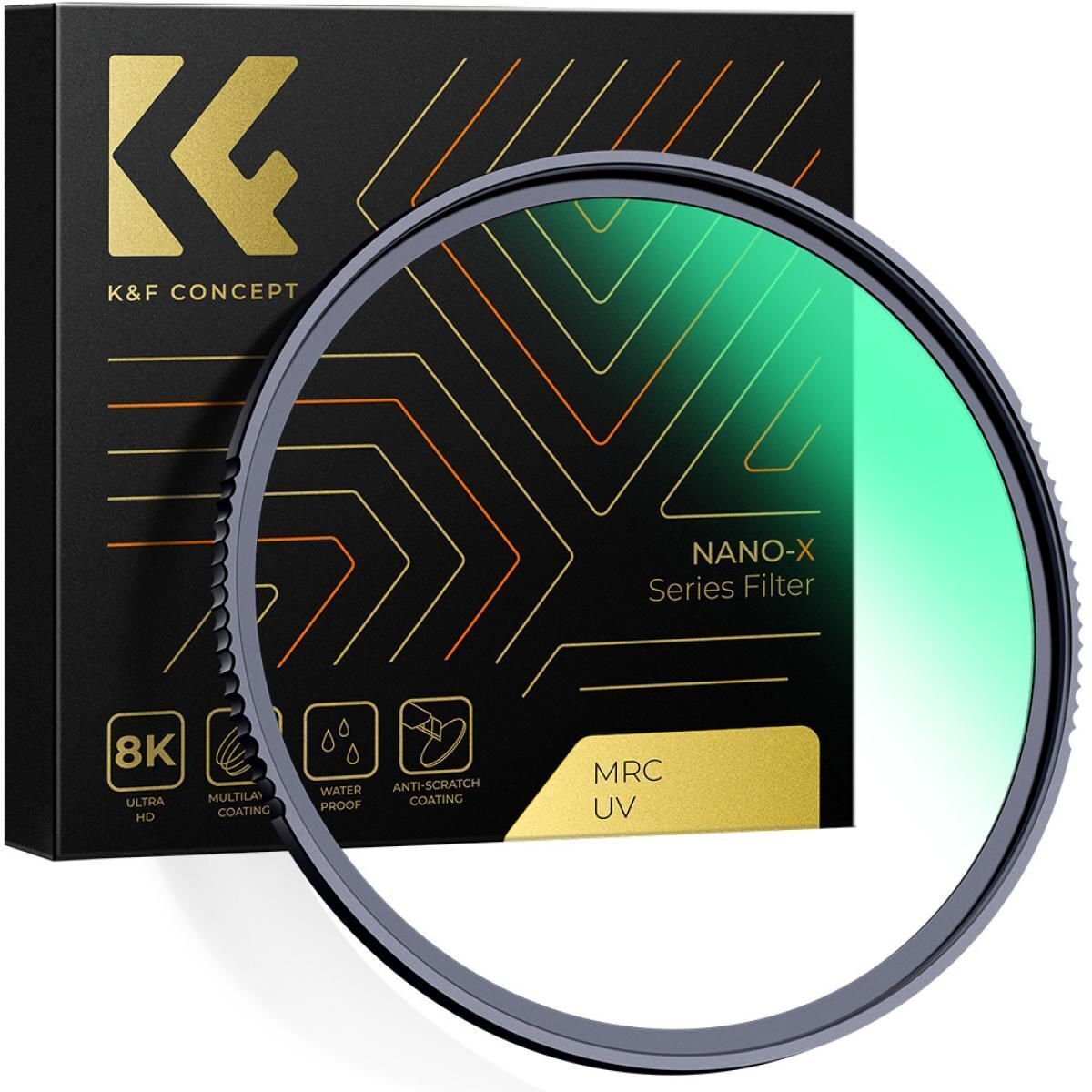 K&F Concept 39mm NANO-X MCR MC-UV 28 Çok Katmanlı Kaplamaya sahip  Koruma Filtresi 8K Ultra HD