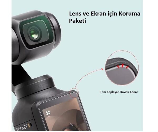 Oem Dji Osmo Pocket 4P / 4 / 3 Için Cam Ekran Koruyucu Seti