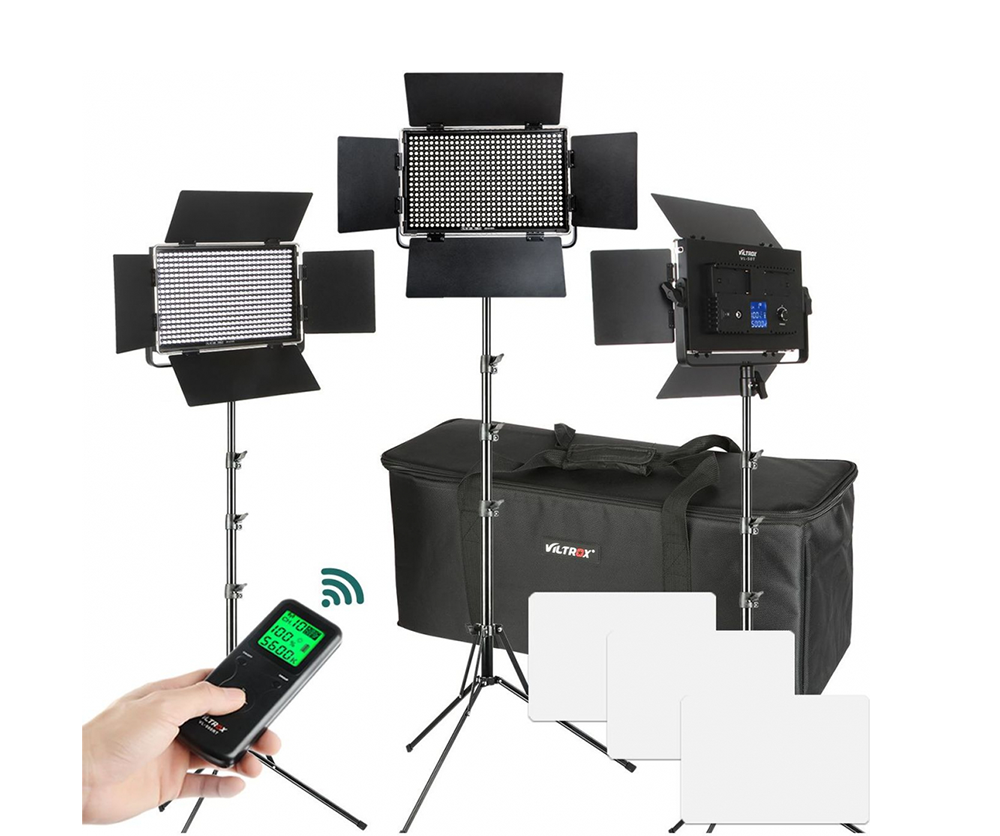 VILTROX VL-S50T  LED LİGHT PANEL +ACCESSORİES ( 3 LÜ KİT )