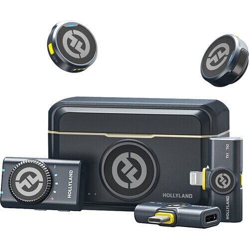 Hollyland Lark M2 Combo İkili Kablosuz Mikrofon Sistemi - Siyah