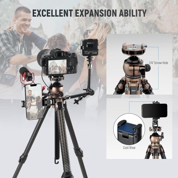 LITETRIP LT35 Karbon Fiber Tripod (49-155cm) 1,13kg