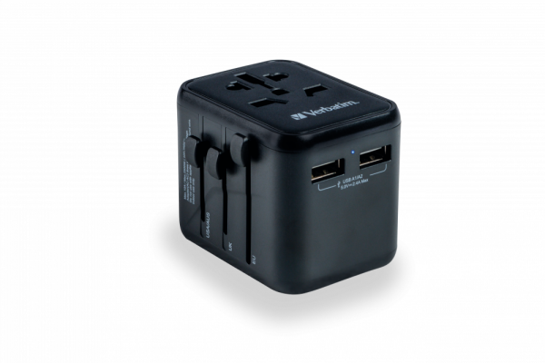 VERBATIM 49543 - UNO TRAVEL ADAPTER UTA-01 2XUSB